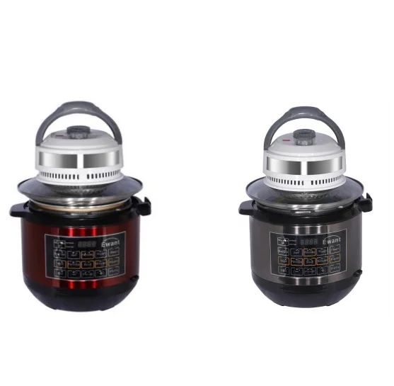 6L Bigger Size  Black 2 IN 1 Two in One Fast Cooking Function No Oil Deep Model AFPC02D Home Kitchen Air Fryer Pressure Cooker