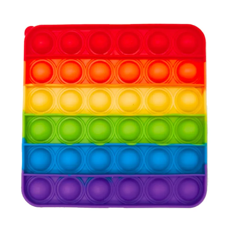 GoBang New popit fidget toys Pop Fidget Toy Thin Round Rainbow Children Sensory 2024 Silicone Push Bubble Pop Fidget Toy
