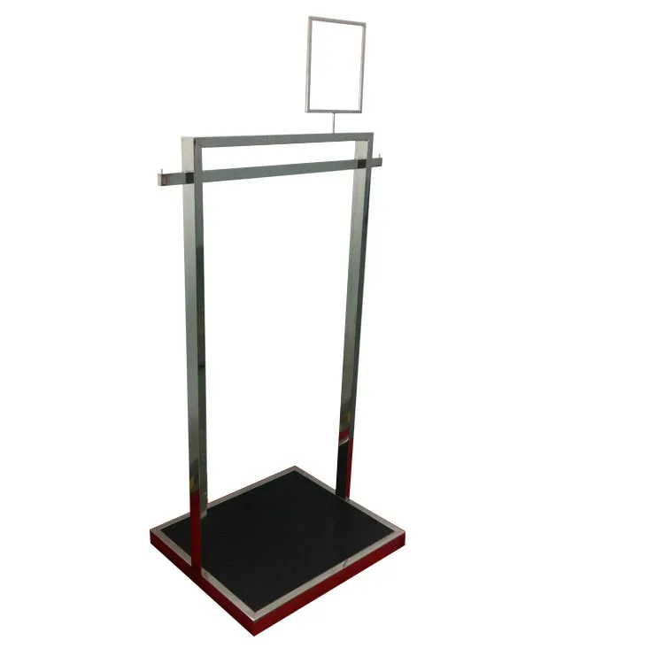 Linea Retail Display Fixtures with Sign Holder Clothing Store Linea Extended Retail Ballet Bar with Sign Holder on Top