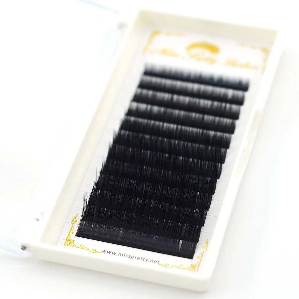  Private Label J B C D L Curl Synthetic Mink Individual Lash Extension Eyelashes with Package