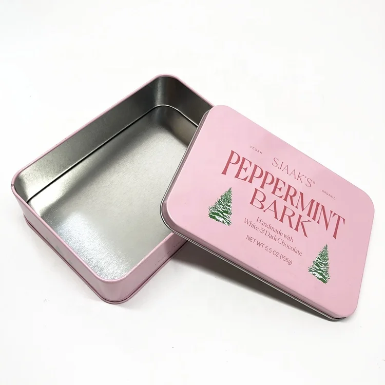 Custom printed metal box custom tea tins wholesale coffee packaging box embossed tin box