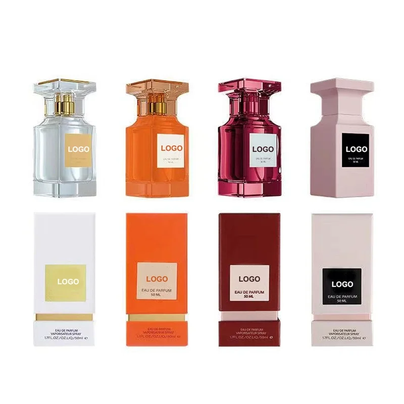 Wholesale Customized LOGO30ml 50ml 100ml Empty Square Perfume Bottle Packaging Black Glass Perfume Bottle with Box