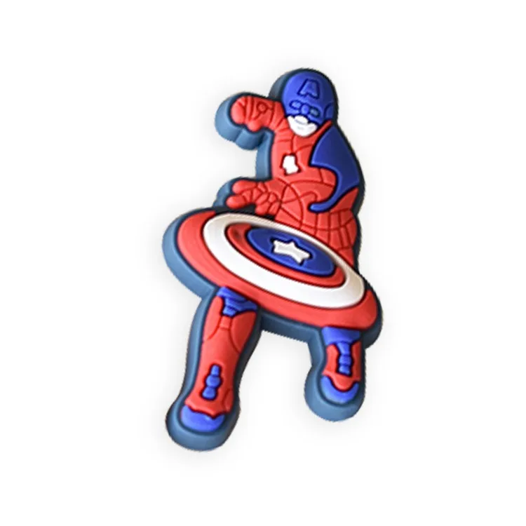 movies cartoon Characters Soft Pvc Shoe Charms Accessories Custom superman bat man Wholesale for shoes charms