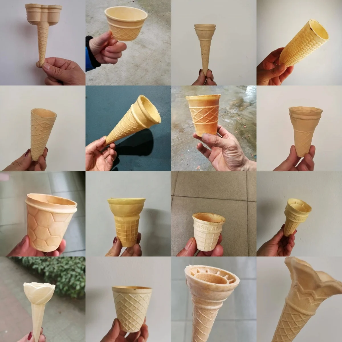 JU Commercial Semi Automatic Soft Waffle Ice Cream Cone Wafer Making Machine / Edible Waffle Coffee Cone Cup Maker