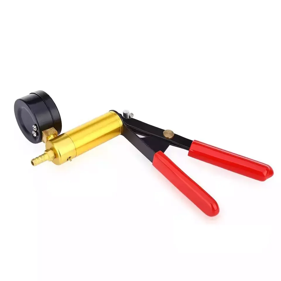 Hand Held Vacuum Pump Pressure Tester with Durable Gauge Brake Fluid Bleeder Tool for Car Motorbike Motorcycle Diagnosis