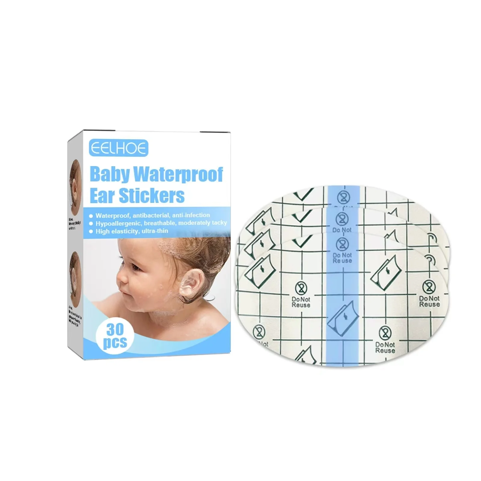 Baby waterproof ear stickers Baby swimming bath with ear protection against water ear paste