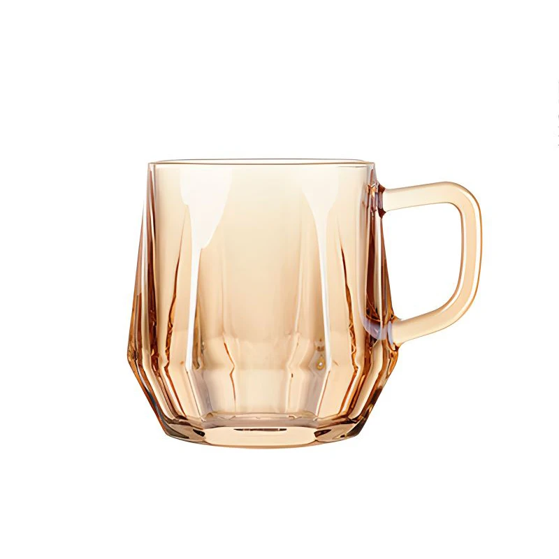 Everyday Glass Cup and Mug with Handle American Style Design for Tea and Coffee for Presents