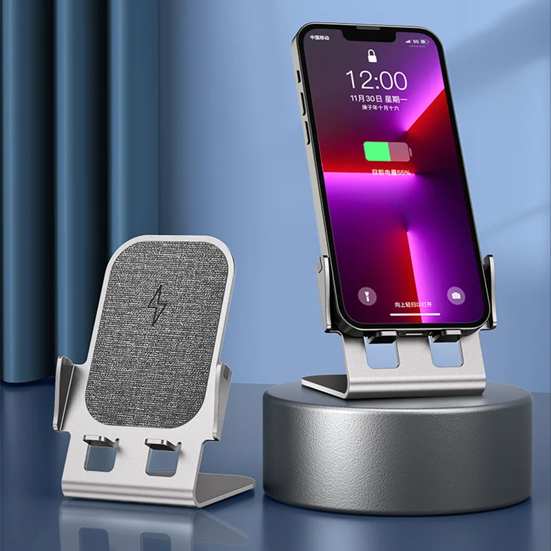 Mobile Phones Holder 2022 Wholesale Wireless Charger 2 In 1 Qi Stand 15w Fast Wireless Charging Adapter For Iphone 12 Charger