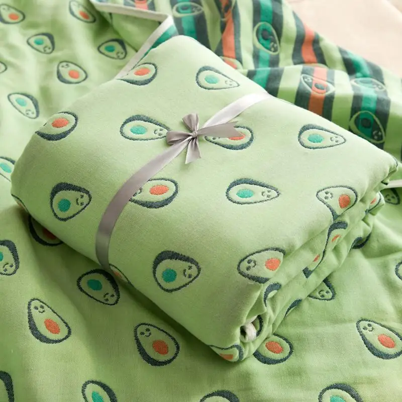  Горячая Распродажа супер мягкая пряжа окрашенная жаккардовая Чистый хлопок 6 слоев детское муслиновое одеяло пеленка для младенцев
