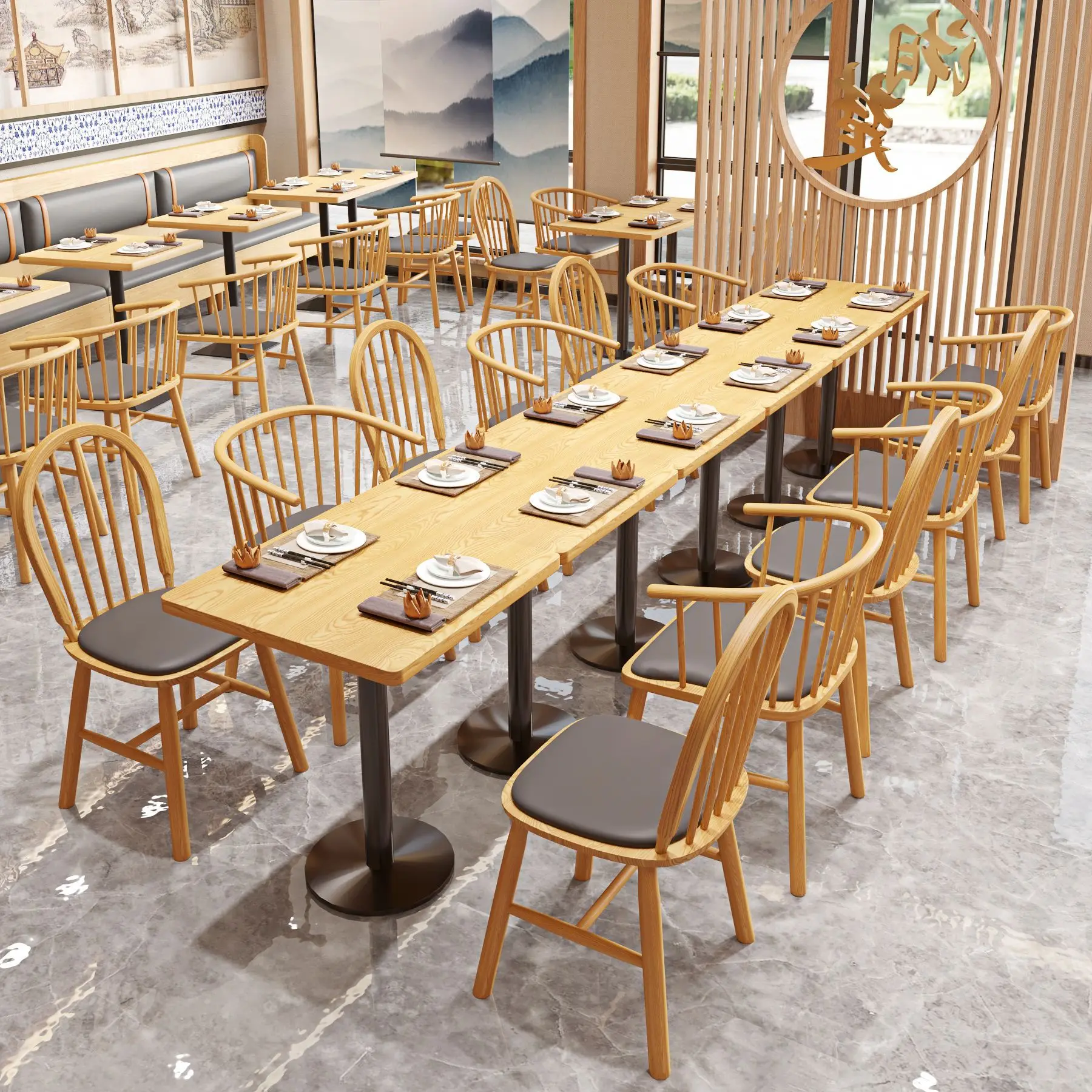 used furniture for cafeteria restaurant tables and chairs export to USA