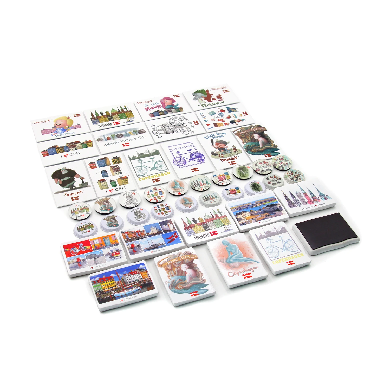 Manufacturer Custom Tourism Souvenir Magnets 58mm Round Tin Button Badge Magnet