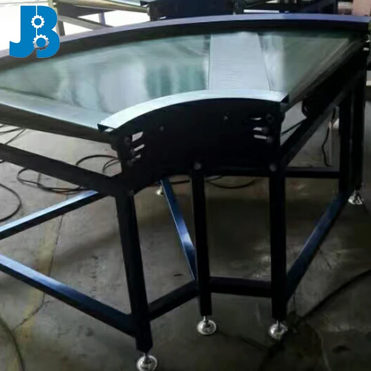 OEM пользовательские ПВХ Поворотная кривая ленточный конвейер для экспресс