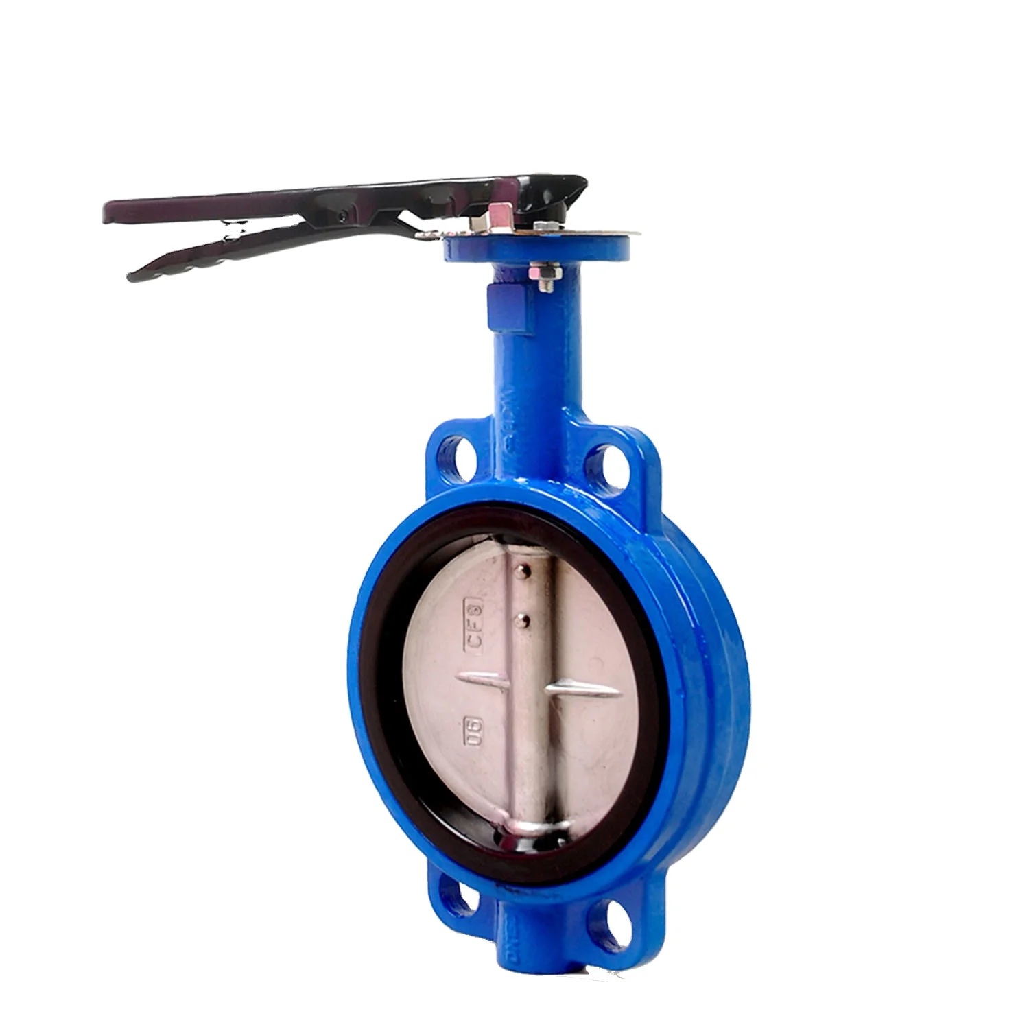 4 10 inch ptfe type Ductile Iron cast iron stainless steel wafer butterfly valve price list