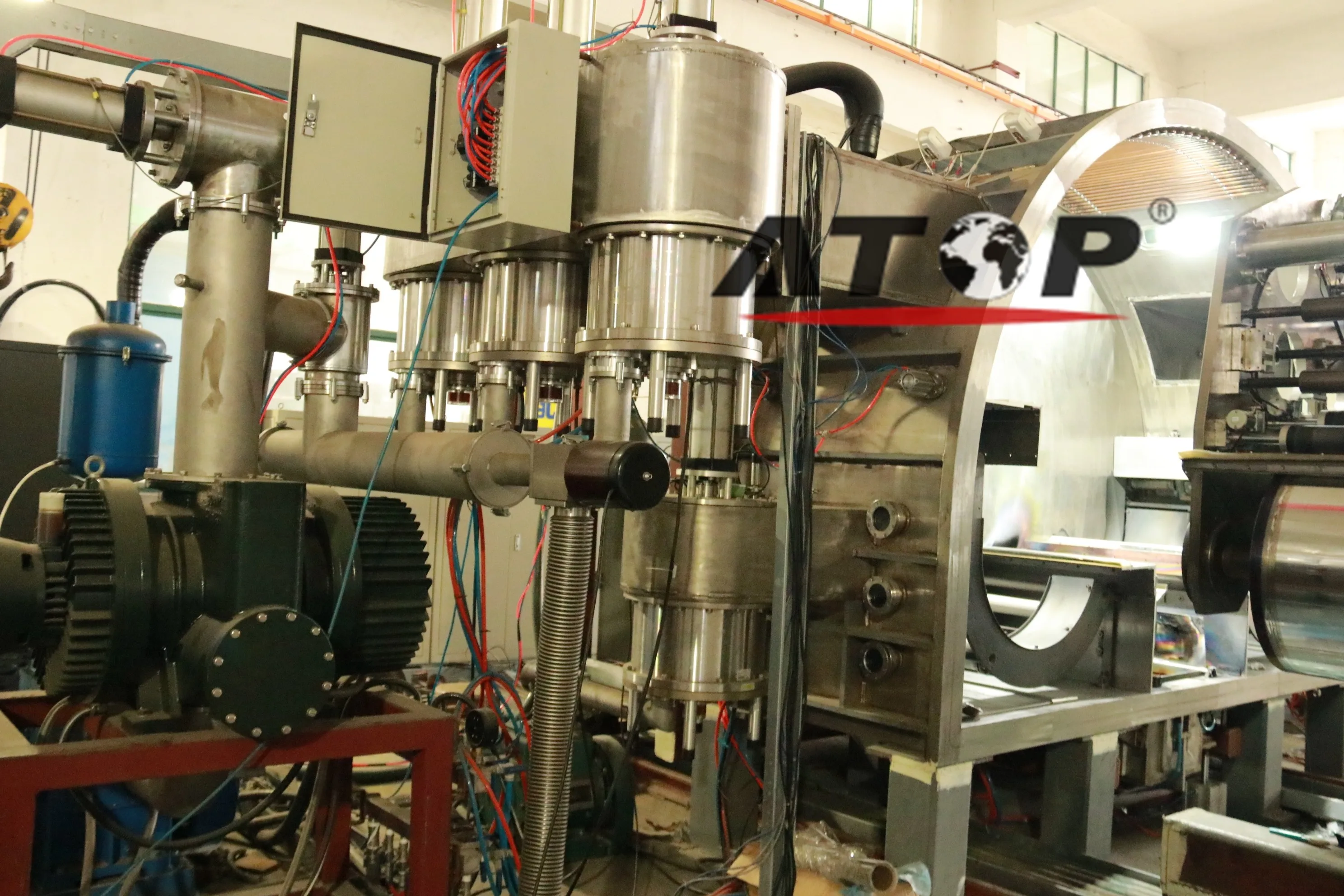 ATOP Roll To Roll vacuum coating machine with evaporation magnetron sputtering system