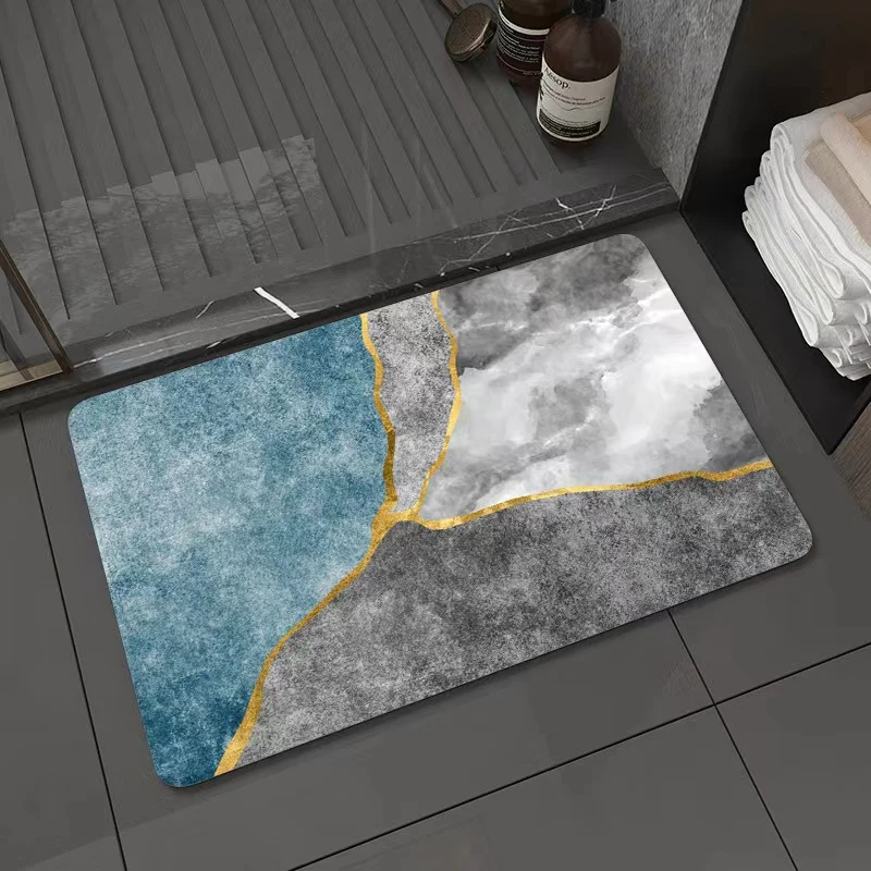 Eco-friendly Bath Mat Super  Water Absorbing Anti-slip  Bathroom Rug rubber door mat