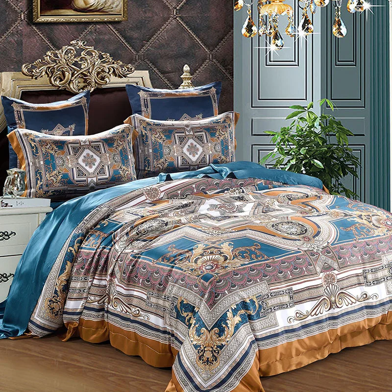 new wedding bed sheet design 100% 16mm Mulberry Silk bedcover bedding set