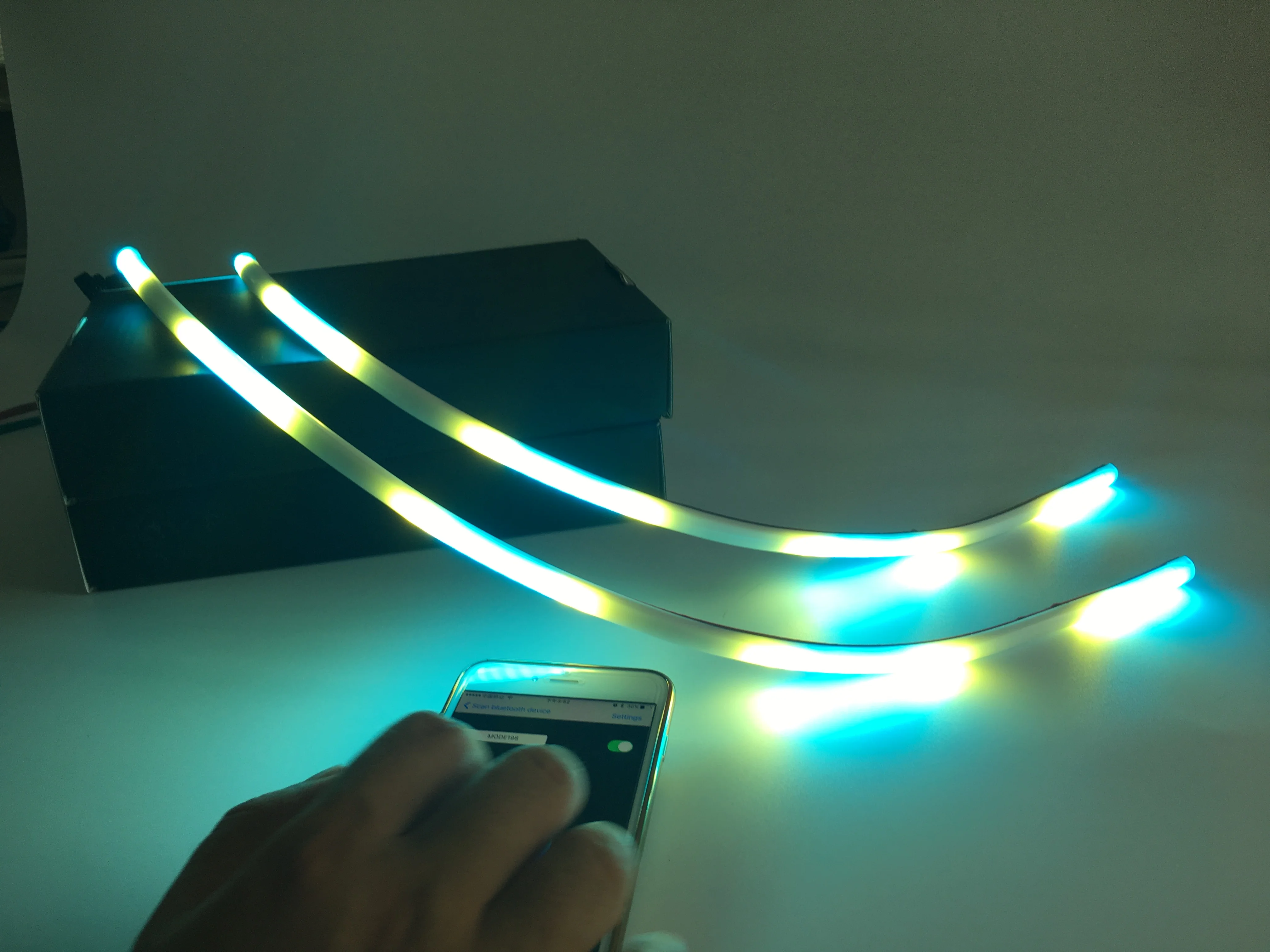 automotive led lighting SK6812 chasing RGB flexible strip drl sequential light