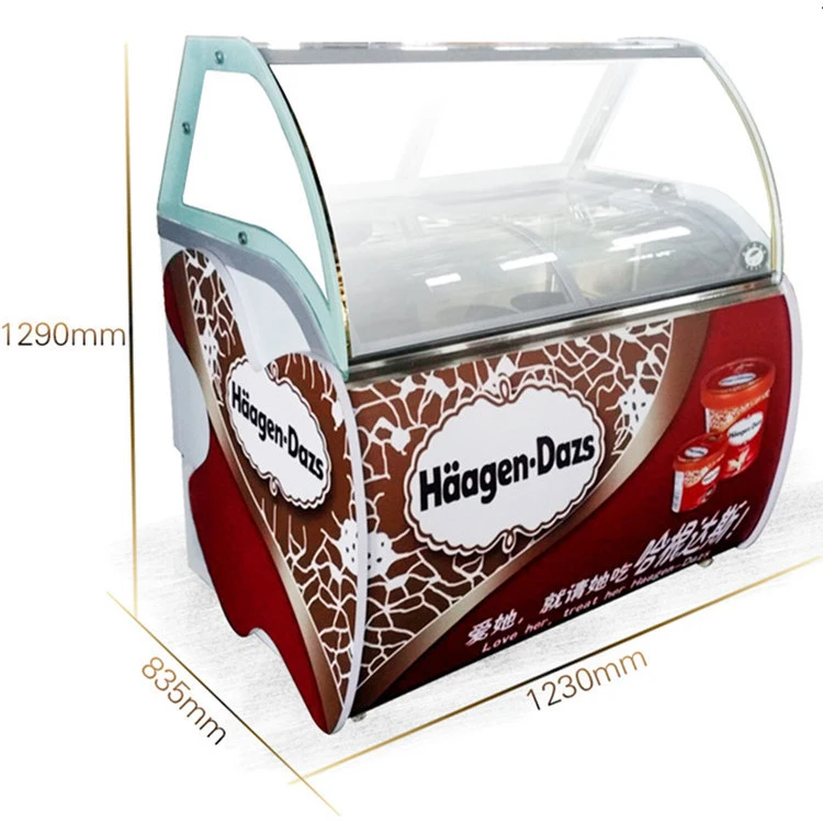 Professional manufacture gelato freezer ice cream display ice cream showcase freezer for ice cream