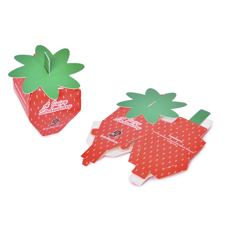 Custom Logo Creative Fruit Strawberry Watermelon Cute Shape Bonbon Packaging Box Color Empty Lolly Candy Gift Box for Kids