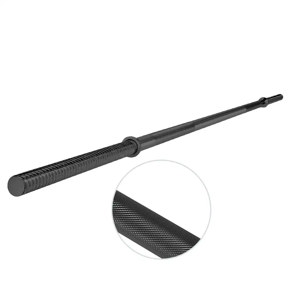 7ft Factory Supply Commercial Gym Fitness Machine Chrome Barbell Bar with Ring Collars Steel Material for Training