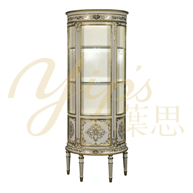 Yips LD-1501-1270 European Series Handpainted Gold-Leaf Pattern Livingroom Classical Display Wine Cabinet