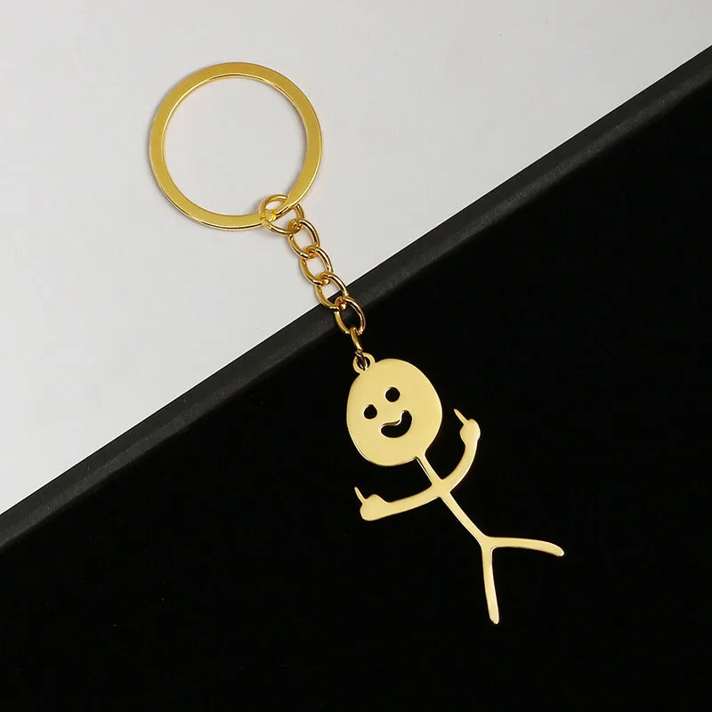 Cute Trend Key rings Titanium Steel School Bag Car Key Pendant Couple New Trinket Gift Key rings