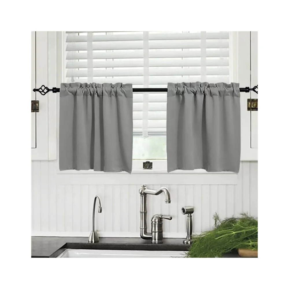 Brief Curtain Coffee Room Small Kitchen Bathroom Thermal Insulated Blackout Living Room Curtains