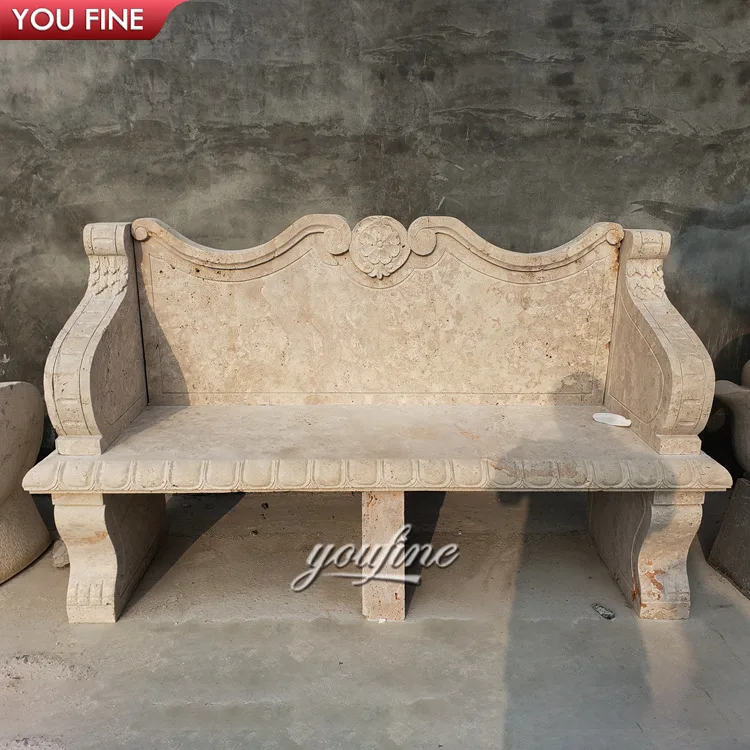 Hand Carved Natural Stone Animal Statue Chair Outdoor Garden Decoration Marble Tortoise Sculpture Bench