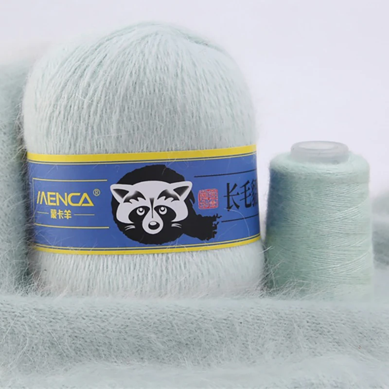 Mink Down Yarns Long Hair Mink Cashmere Yarn for Hand Knitting Yarns 14s/2 with Threads Factory Wholesale 67 Colors