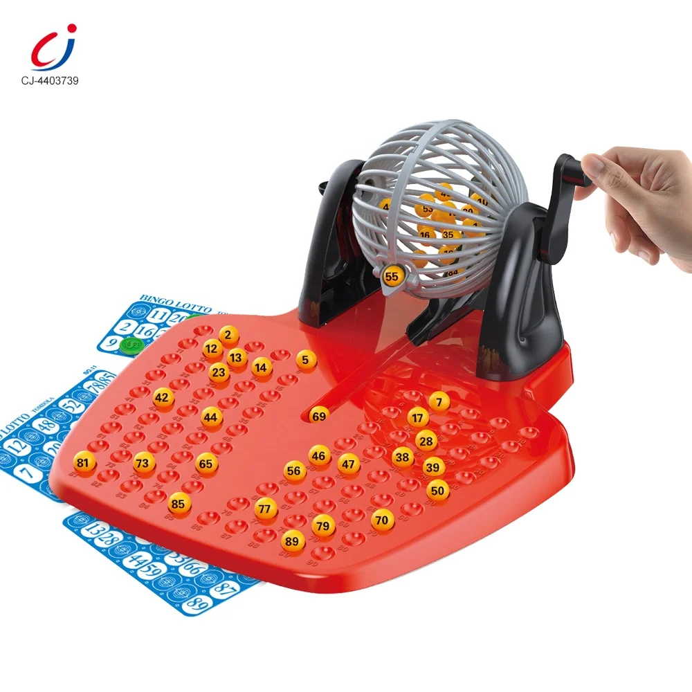 Chengji bingo lotto machine 90 numbers 24 cards family party toy set kids educational parent-child interactive bingo game set