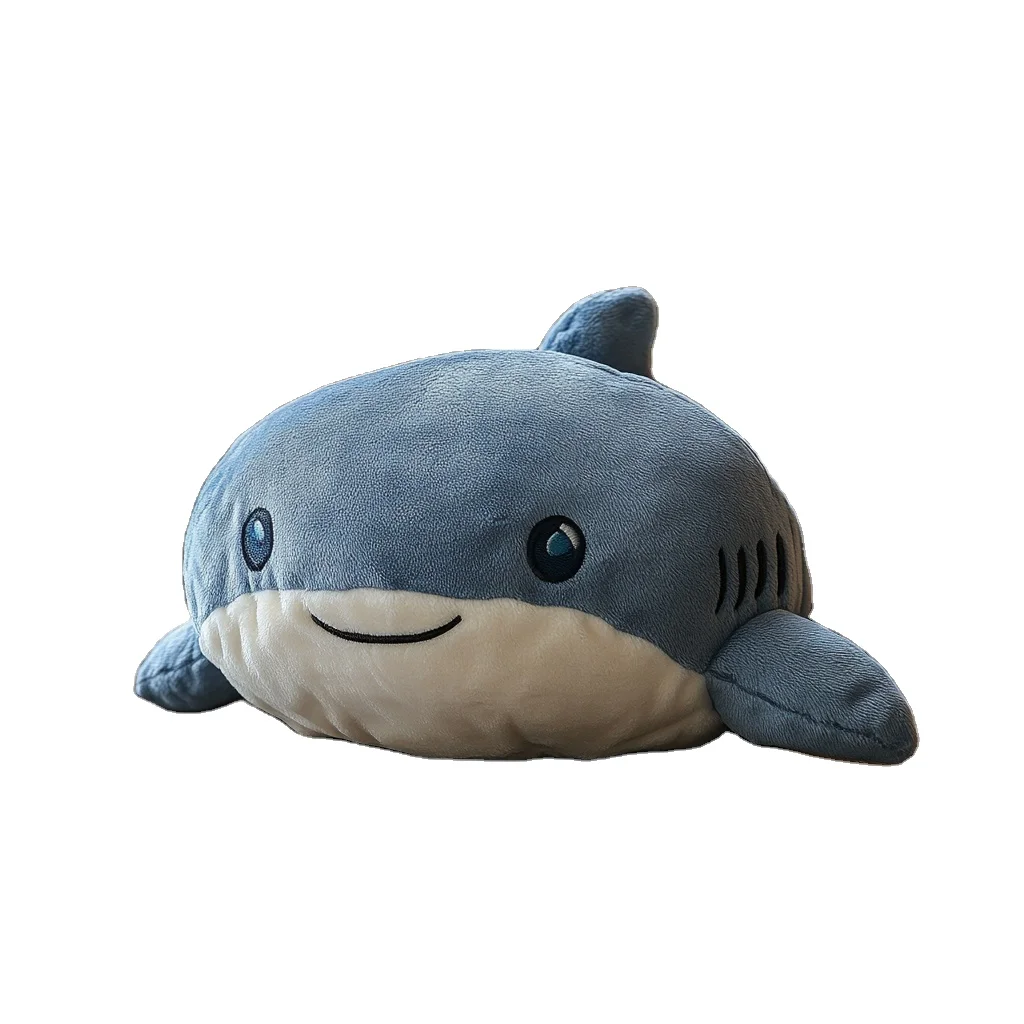 wholesale decoration kids baby cartoon cute lovely customized irregular soft shaped stuffed plush shark toy