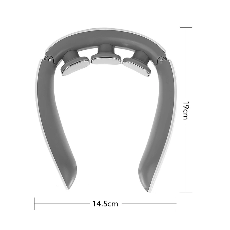 2022 Powerful Wireless Mini Electric Ems Neck Massager Intelligent Heating Electronic Smart Neck Massager