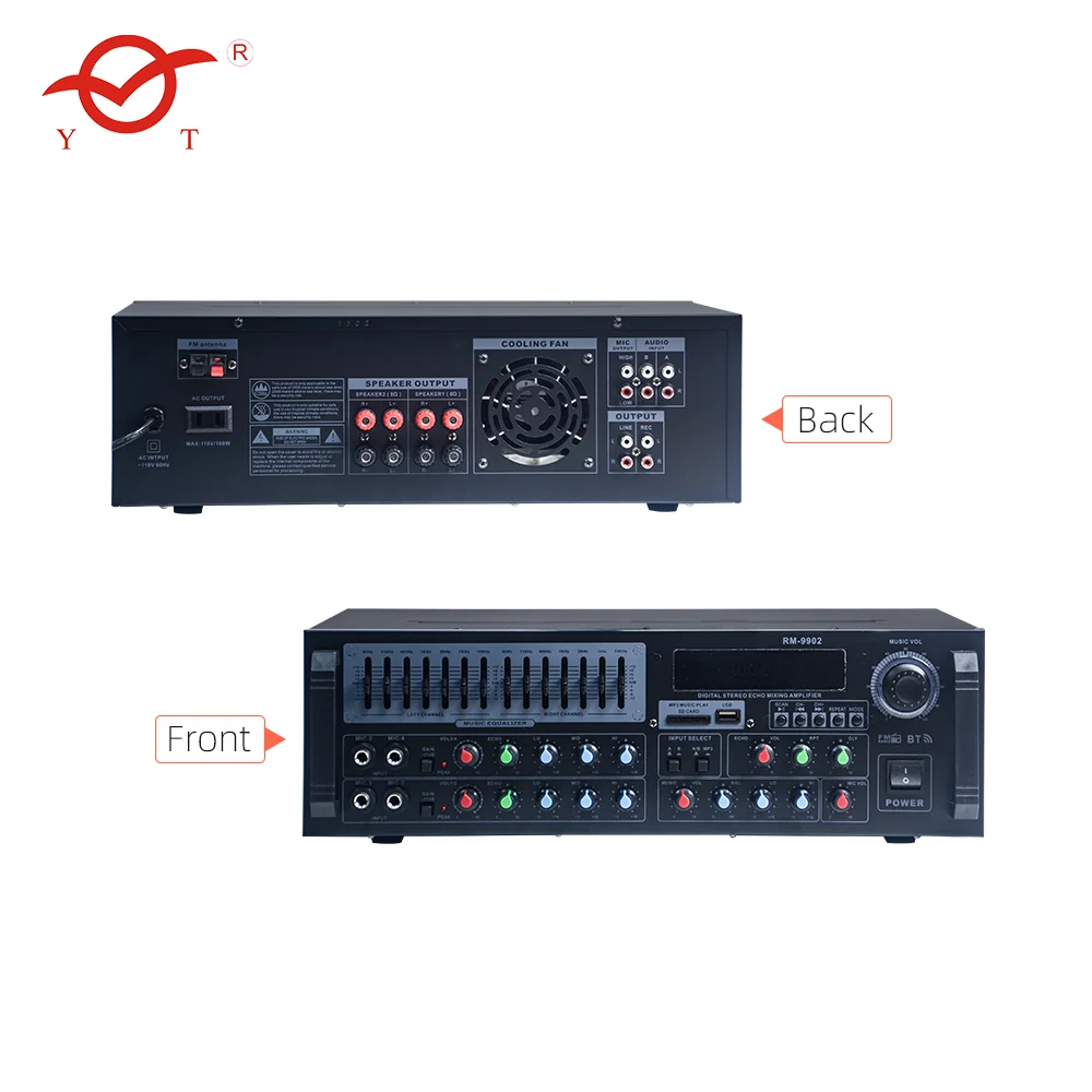 YATAO High power amplifier power amplifier radio with MIC USB FM