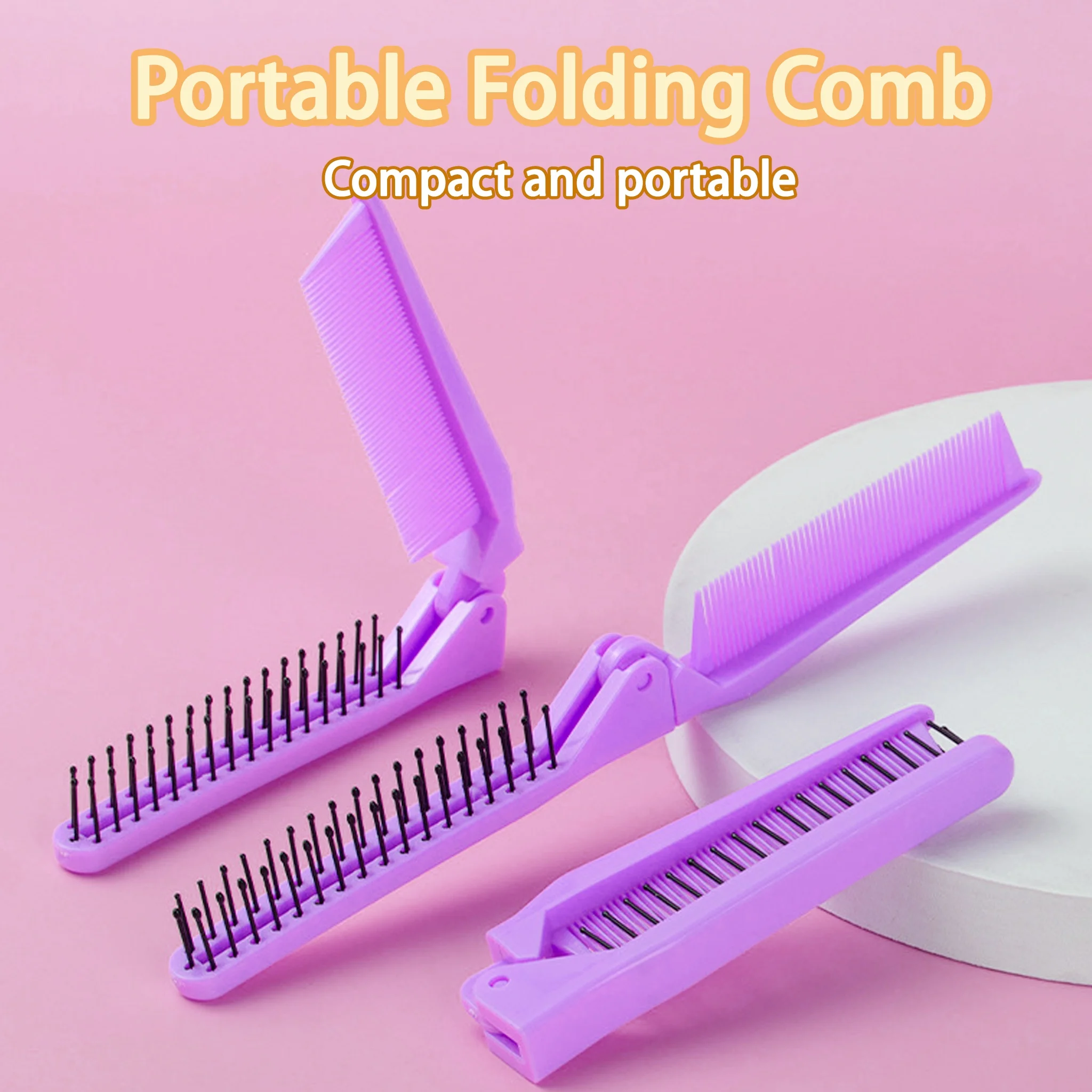 Hair Combs Wholesale Travel Folding Portable Plastic Comb Dual-use Massage Comb