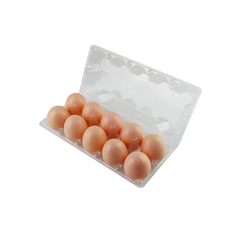 Высококачественный пластиковый поднос для куриных яиц, пластиковая упаковочная коробка для яиц с 10 отверстиями