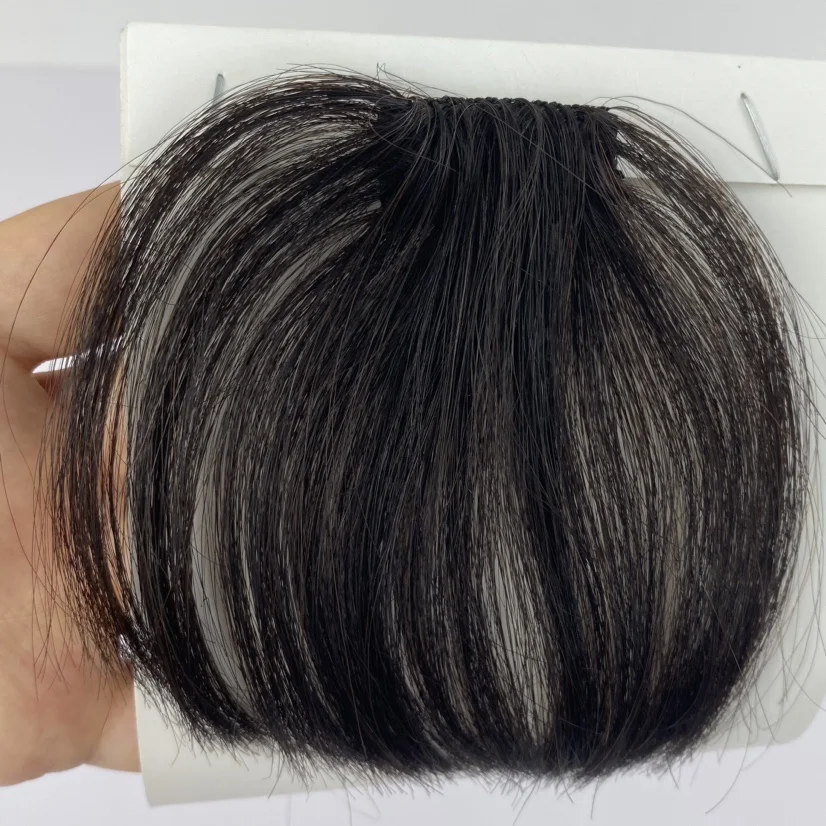 Best Quality Wholesale Mini Base Straight Neat Bangs Human Hair Clip In Bangs Fringe Hair Extension Front Fringe Hair Piece