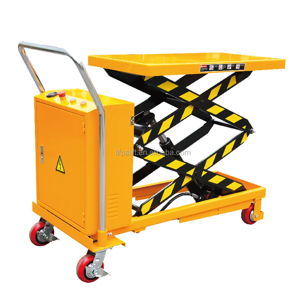 1000kg portable hydraulic heavy duty platform trolley