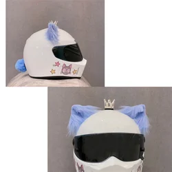 THC-8E002   Helmet decoration motorcycle ski plush fluffy cartoon animal ear detachable helmet decoration