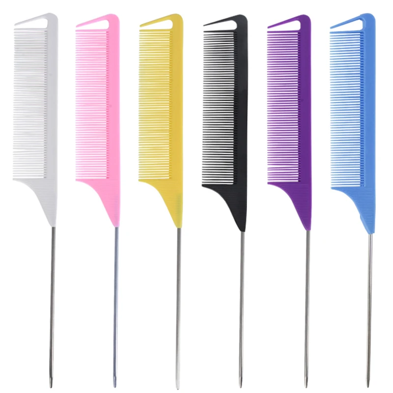 Factory Price Custom Logo Split Rat Tail Combs For Parting Hair Braiding Salon Stylish Hair Rat Tail Combs Bulk