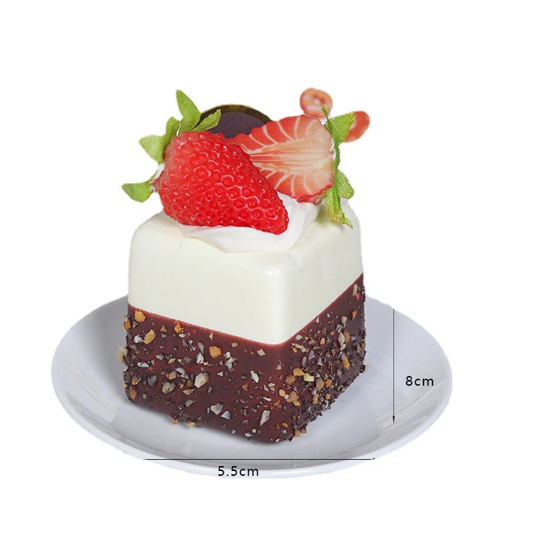 Simulation Mousse Cake Dessert Model Sweet Simulation Fruit Cream Cake