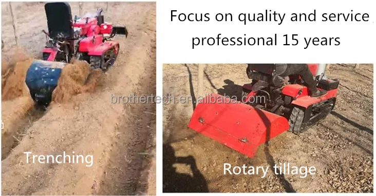 2021 multifunctional portable small cultivation track cultivated field rotary tiller for sale