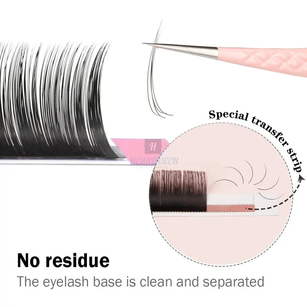 0.05 Handmade Volume Eyelash Extension Super Soft Silk Fluffy Eyelashes Matte Black Lashes Wispy Hybrid Semi Permanent Eyelashes