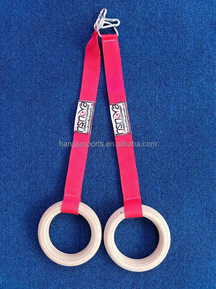 High quality gymnastic rings gymnastic rings with straps kids gymnastics equipment for sale