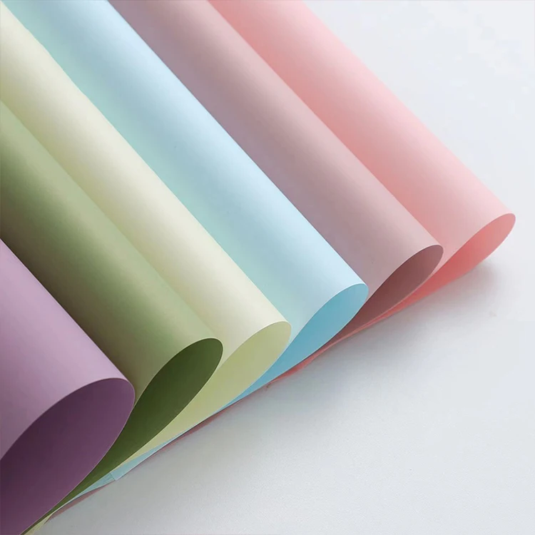 Korean Style Waterproof Flower Wrapping Paper Solid Single Color Bouquet Wrapping Paper For Flowers Waterproof Packaging Paper