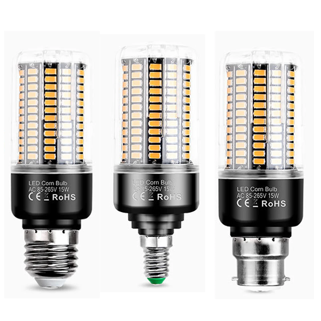 Светодиодные лампы 110 В 220 3 Вт 5 7 9 12 15 20 E27 E14 B22 алюминиевые светодиодные для потолочного освещения