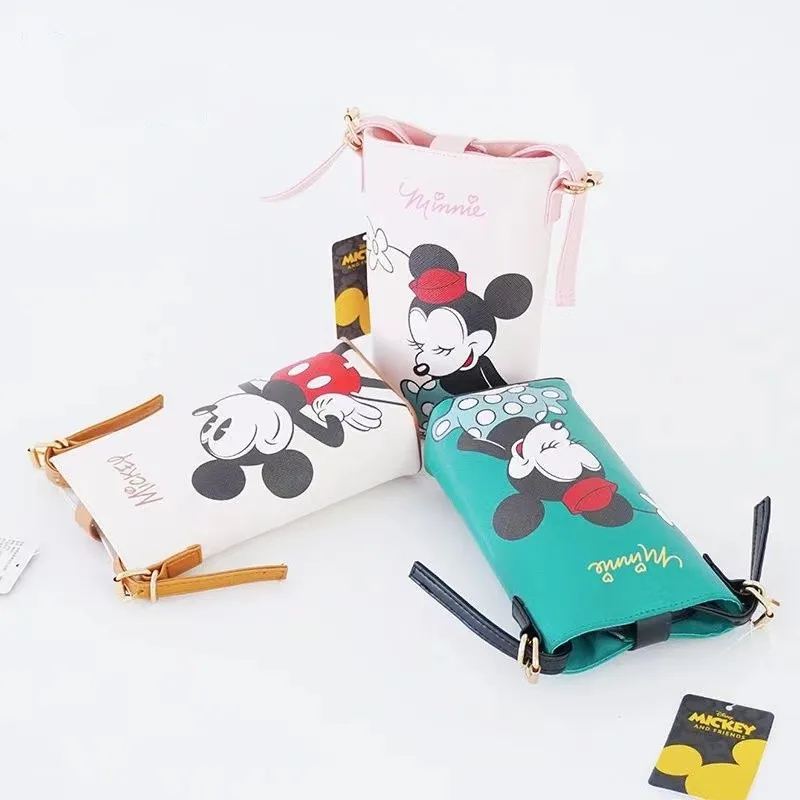 Factory Brand OEM cute cartoon mobile phone bag mini crossbody bag Mickey Minnie girl makeup bag