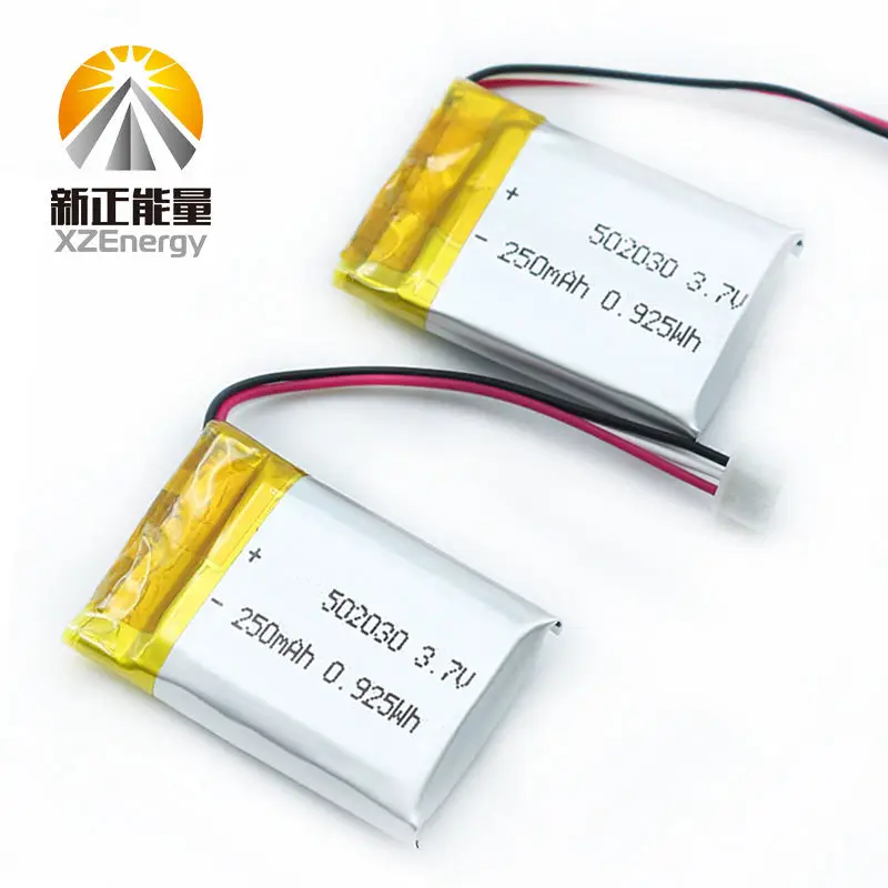 Li-ion 502030 250mAh 3.7V  Rechargeable Lithium Polymer Battery