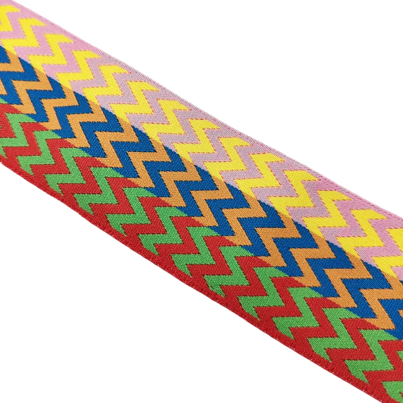 Wholesale High Quality Custom Pattern Multi-color Jacquard Polyester Drawcord Elastic Band for Underwear Clothing Waistband