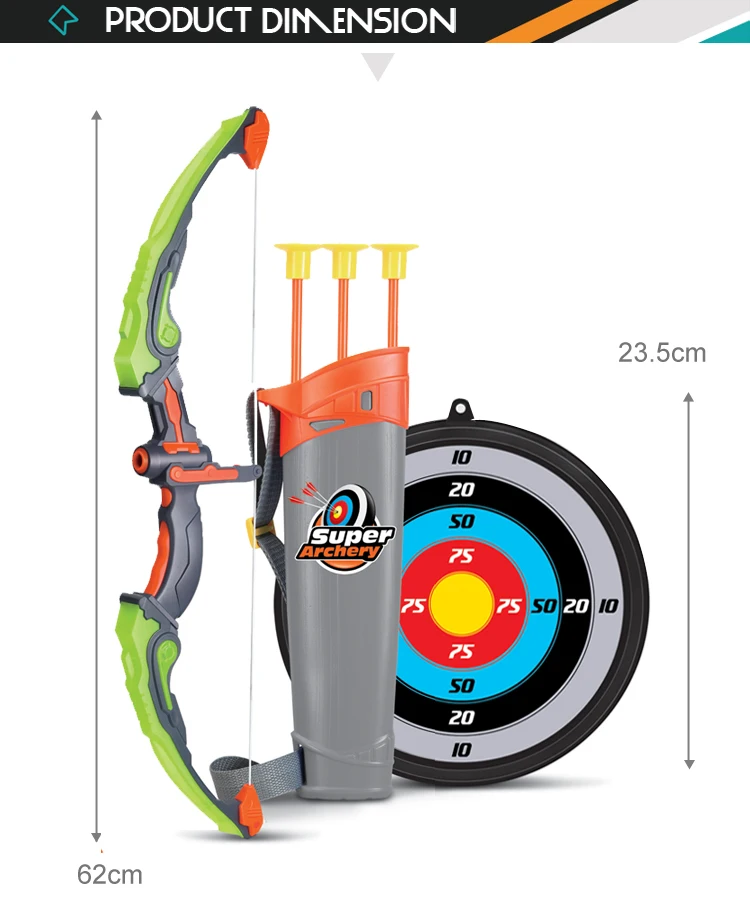 
Soft bullet led light up archery bow and arrow sport toy set for kids 