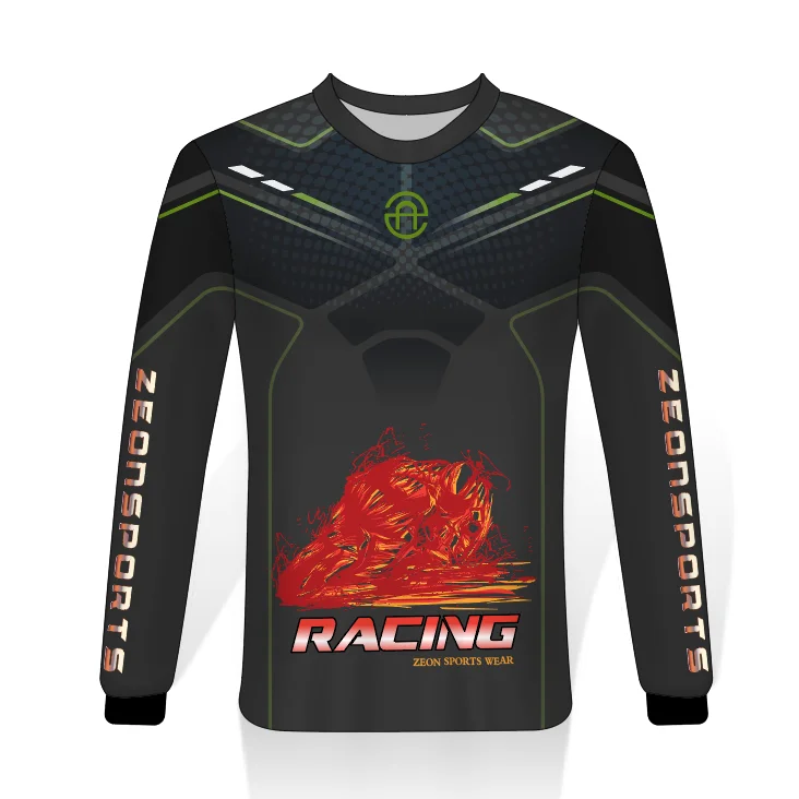 fashionable customized cool blue design sublimation motocross gear kids adult jersey